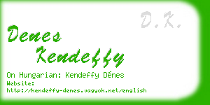 denes kendeffy business card