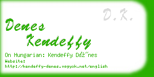 denes kendeffy business card